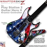 Ole Glory ( American Flag ) Skin by WraptorSkinz TM fits PS2 Guitar Hero II ( 2 ) Kramer Guitar Controllers (GUITAR NOT INCLUDED)