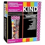 KIND PLUS, Pomegranate Blueberry Pistachio + Antioxidants, Gluten Free Bars (Pack of 12)