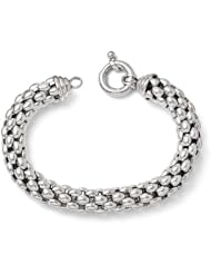 Leslies Sterling Silver Polished Mesh Bracelet Length 8"