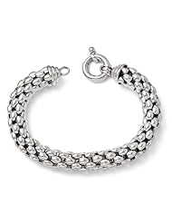 Leslies Sterling Silver Polished Mesh Bracelet