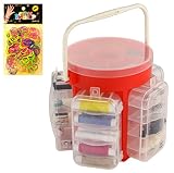 Red Best Basic Starter Sewing Kit Basket Box Container Supplies with Storage Box Christmas Gift for Her Women Mother in Law Teens