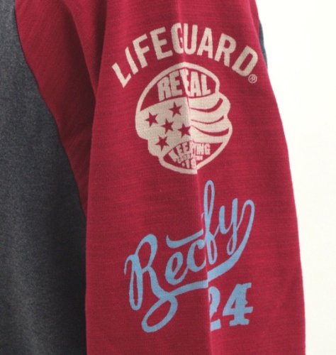 LIFE GUARD ラグラントレーナー （チャコール×レッド） （3L 4L 5L 6L）