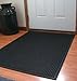 Durable Stop-N-Dry Indoor Rubber Backed Carpet Entrance Mat, 2' x 3', Charcoal