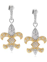 Freida Rothman Belargo Jewelry Fleur De Lis Drop Earrings