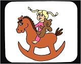 Mouse Pad with body, individuals, individual, humans, girl, teddy, horse, person, human, rocking, persons, people, bear
