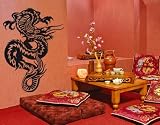 Best Quality Vinyl Wall Sticker Decals - Huge Dragon ( Size: 12in x 17in - Color: violet ) - No: 1134