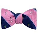 Martini/Olive Freestyle Bowtie by Alynn Bowties - Pink Silk