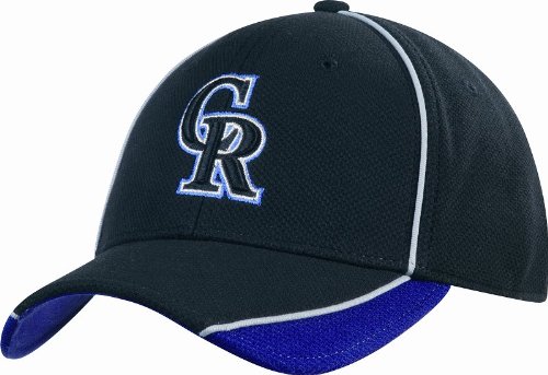 MLB Colorado Rockies Authentic Batting Practice Cap (Black/Purple, Large/X-Large)