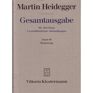 Gesamtausgabe, Ln, Besinnung Martin Heidegger