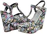 51Fgl3DpARL. SL160  Breceklles Rebeca 09 Black Women Wedge Pumps