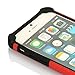 iPhone 6 Case, oneCase™ iPhone 6 4.7 Case Dual Layer Rugged Heavy Duty Impact Matte Armor Defender Hard Hybrid Shock Absorbing Case Cover for Apple iPhone 6 4.7 Inch With Screen Protector & Stylus (2in1-Red/Black)