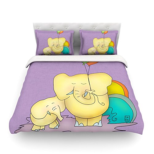 Kess InHouse Carina Povarchik "Party Time" Purple Yellow Cotton Duvet Cover, 88 by 88-Inch 
Kess InHouse Carina Povarchik "Party Time" Purple Yellow Cotton Duvet Cover, 88 by 88-Inch