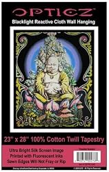 Opticz Detailed Buddha Blacklight Reactive Cloth Wall Hanging