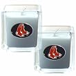 Boston Red Sox 2 pack of 2"x2" Candle Sets - MLB Baseball Fan Shop Sports Team Merchandise