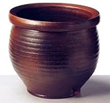 ★ギフト包装承ります★ 鉄釉天水鉢 18号 【信楽焼 水鉢】 〔キャッシュバックキャンペーン対象商品〕