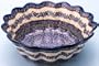 Polish Pottery Scalloped Serving Bowl 3 1/2" H x 9 1/2" Diameter