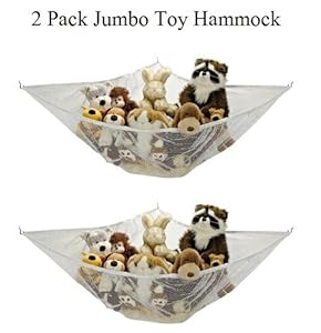 *2 Pack* Jumbo Toy Hammock Net Organize Stuffed Animals