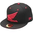 One Industries Honda Affiliated Men's Fitted Fashion Hat w/ Free B&F Heart Sticker Bundle - Black