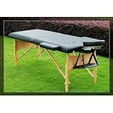 AOSOM Black Portable Thick Massage Table Tattoo Spa