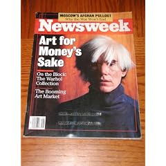 Newsweek Magazine Back Issue April 18 1988 Andy Warhol Cover Art for Money's Sake : The Warhol Collection on the Auction Block