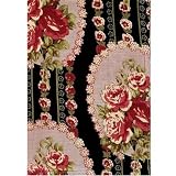 April Cornell Black Victoria Portrait Waffleweave Tea Towels