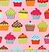 Cupcakes on Pink Fabric One Yard