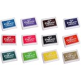 Miraclekoo Classic Pigment Ink Pads Set of 12 DIY Assorted Color