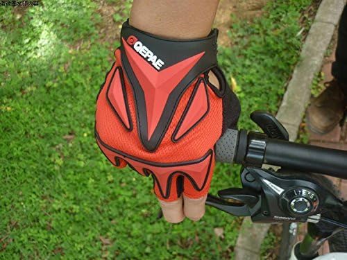 Spoz Cycling Unisex Half-finger Gel Gloves Red L-X-114 L