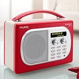 Pure EVOKE-MIO-CHILLI Pure Mio DAB/FM Radio with Built-In ChargePAK in Chilli Red Leather Effect