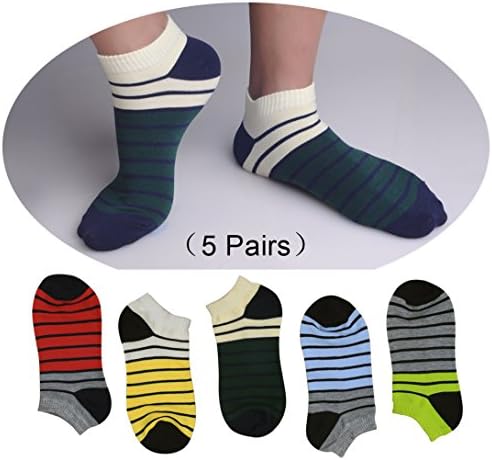 HCSocks Mens Invisible Socks Best Cotton Invisible Socks For Mens (5 Pair)