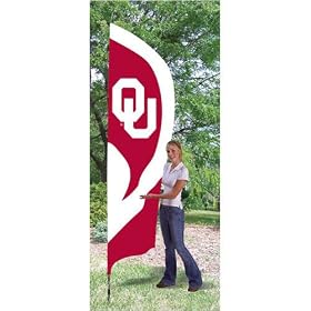 Oklahoma Sooners NCAA Applique & Embroidered Tall Team Flag (102"x30")