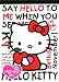 kawaii Memo Pad Hello Kitty with apple & text