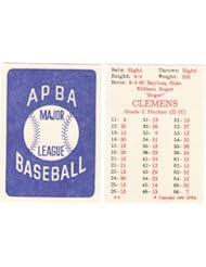 Collectibles: 1985 APBA Season Extra Players - BOSTON RED SOX Team Set w/ ROGER CLEMENS - APBA