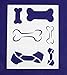Dog Bone/Paw Print 2 Piece Stencil Set 8 Inch X 10 Inch