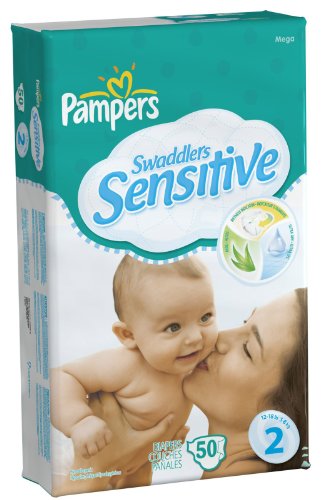 Pampers Swaddlers Sensitive Diapers Mega Pack -- size: size 2