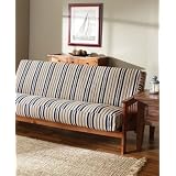Indigo Stripe Futon Slipcover - Blue/ White