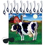Beistle 66676 Pin The Tail on The Cow Game, 17-Inch by 18-1/4-Inch