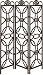 60" Wide 3 Panel Metal ROOM DIVIDER Screen