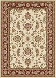 Bhutan Beige/ Red is part of the Legends collection. 128 x 86 area rug.