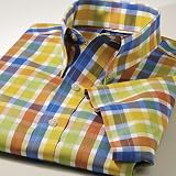 Plaid Wrinkle \ Stain Resistant Short Sleeve Sport Shirt