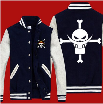 One Piece Luffy Baseball Jacket Cosplay Costume (Style 6, M)