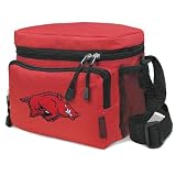 University of Arkansas Lunch Box Cooler Bag Insulated Red Arkansas Razorbacks - Top Quality Unique Lunchbox or Red Cushioned Travel Bag OFFICIAL NCAA MERCHANDISE ~ Broad Bay