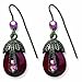 Black-plated Red Aurora Borealis Crystal Pearshape title=