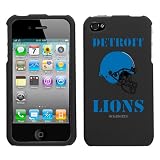 iPhone 4 4S Detroit Lions Black Superior Helmet Snap on Hard Cover