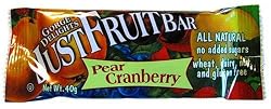 Gorge Delights JustFruit Bars, Pear Cranberry, 16-Count 1.4-Ounce Bars