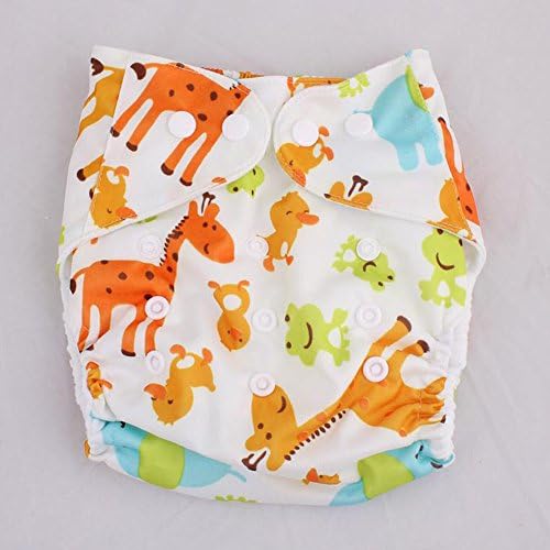 New Design Baby Pocket Cloth Diaper Covers with Adjustable Snaps For Fitted Nappy Prefolds, Giraffes