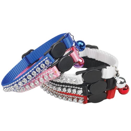 PINK - East Side Bộ sưu tập Rhinestone Cat Collar với Jingle Bell