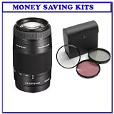 Search : Sony 75-300mm f/4.5-5.6 Compact Super Telephoto Zoom Lens for Sony Alpha Digital SLR Camera + Willoughby's 55mm 3pc Filter Kit