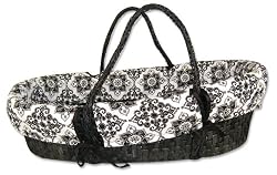 Trend Lab Moses Basket Set, Versailles Black and White