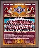 Washington Redskins 1991 Superbowl 26 - 11x13 Healy Wall Plaque with Walnut Finish Backing
